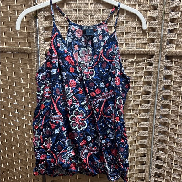 Lucky Brand Tops - Lucky Brand Navy Floral Tank Top